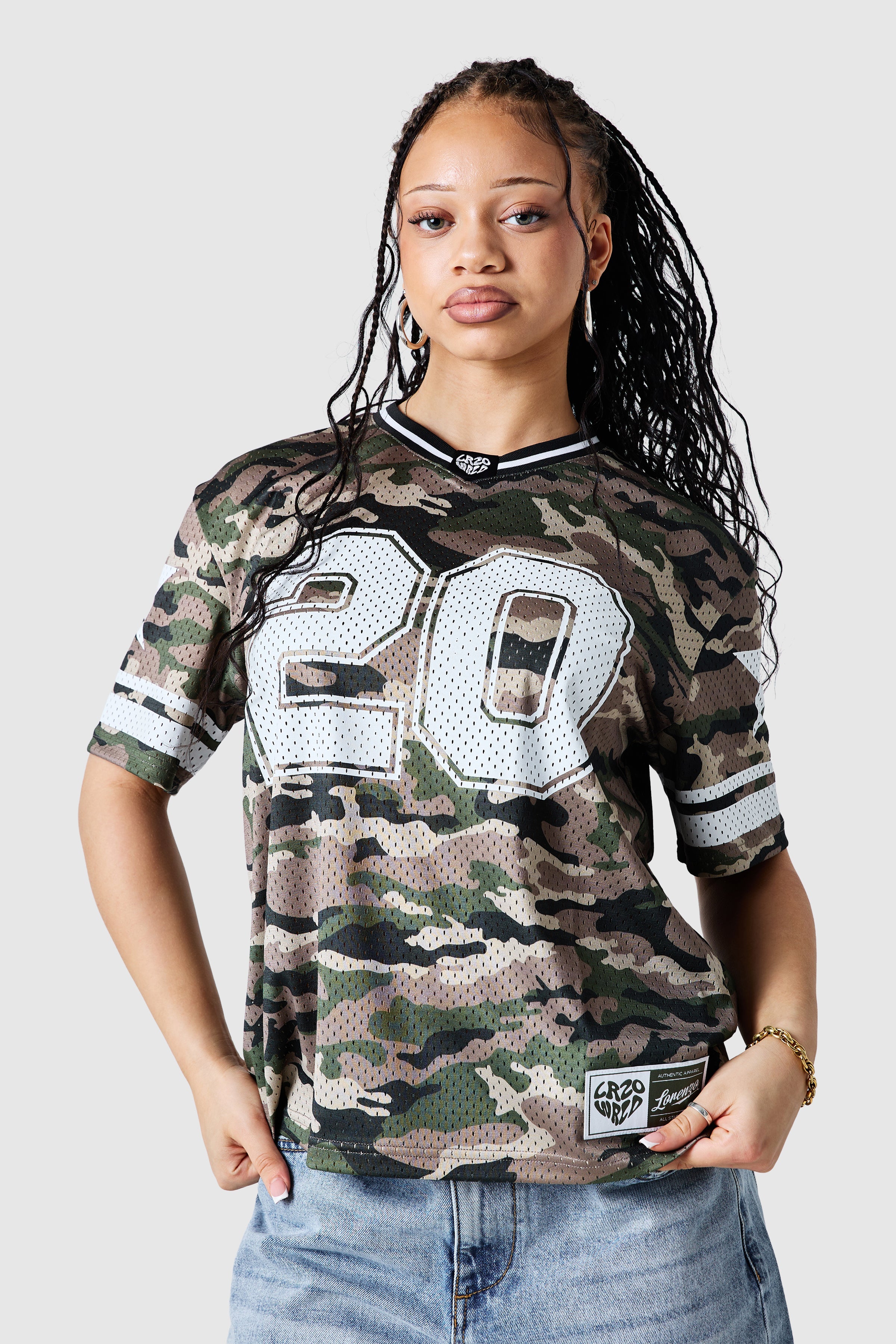 Womens All Star Jersey - Green Camo
