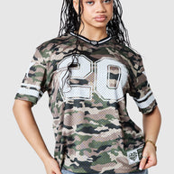 Womens All Star Jersey - Green Camo