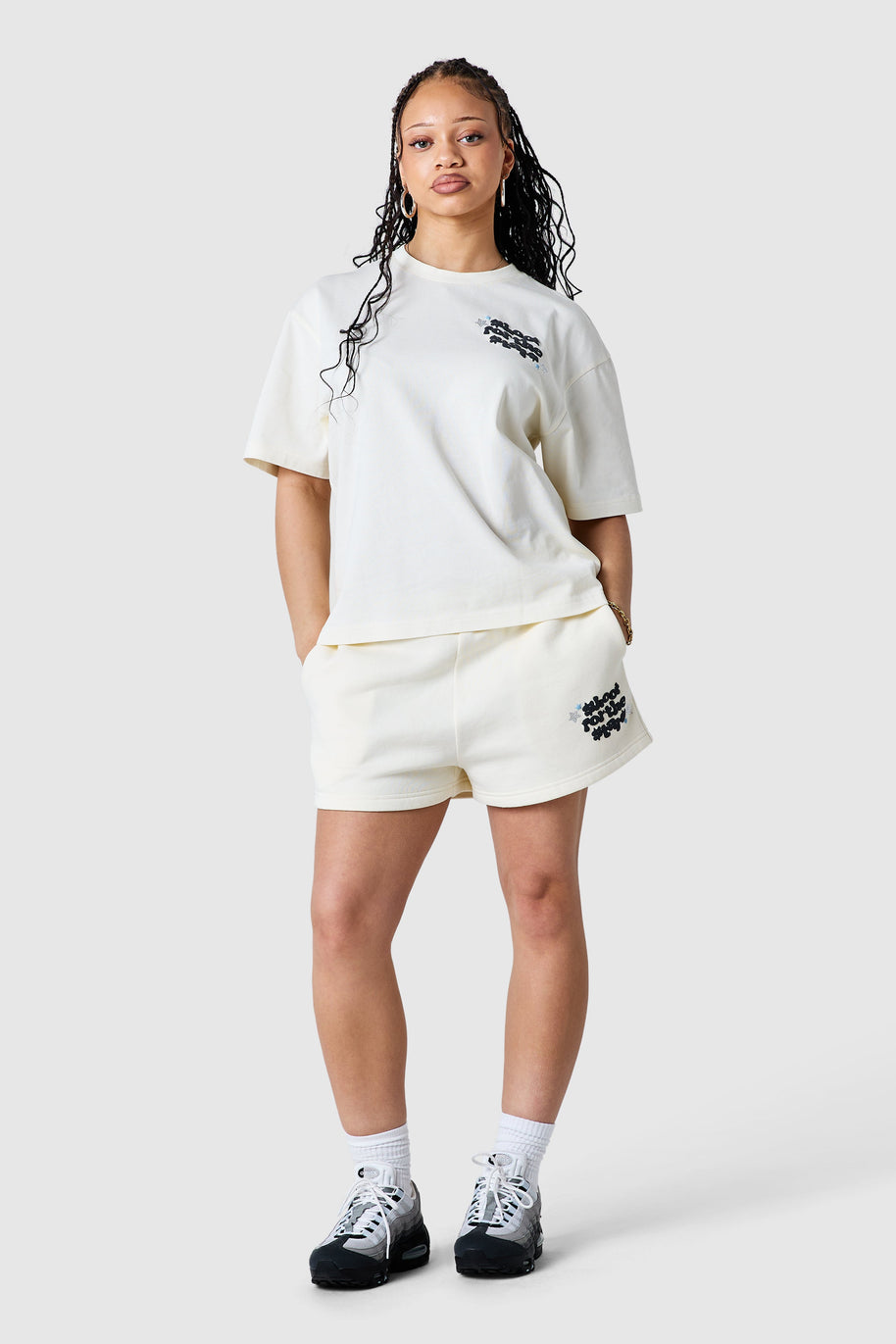 Womens Shoot For The Stars Shorts 2.0 - Cream