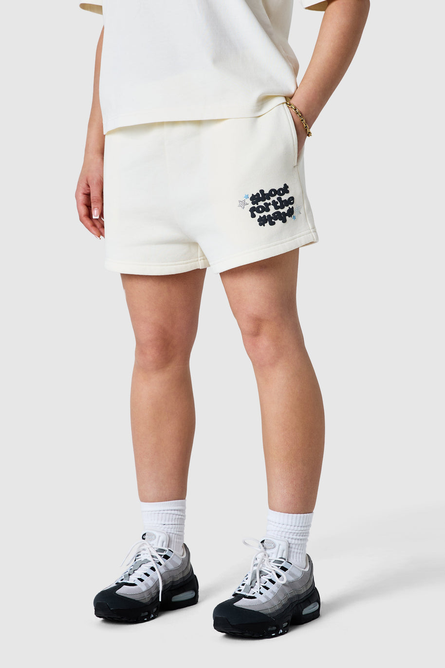 Womens Shoot For The Stars Shorts 2.0 - Cream