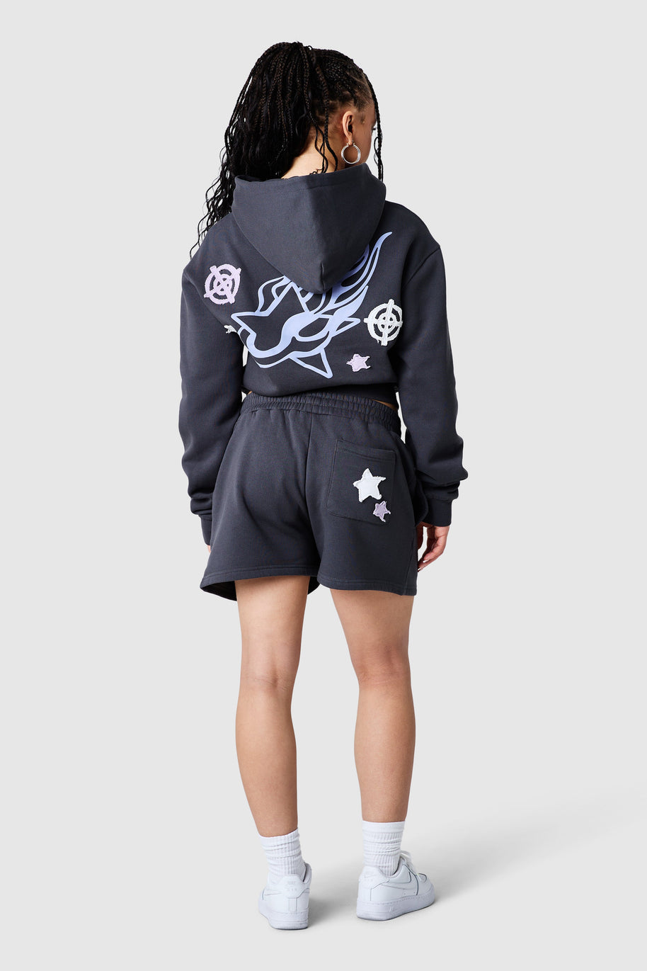 Womens Shoot For The Stars Shorts 2.0 - Volcano Grey