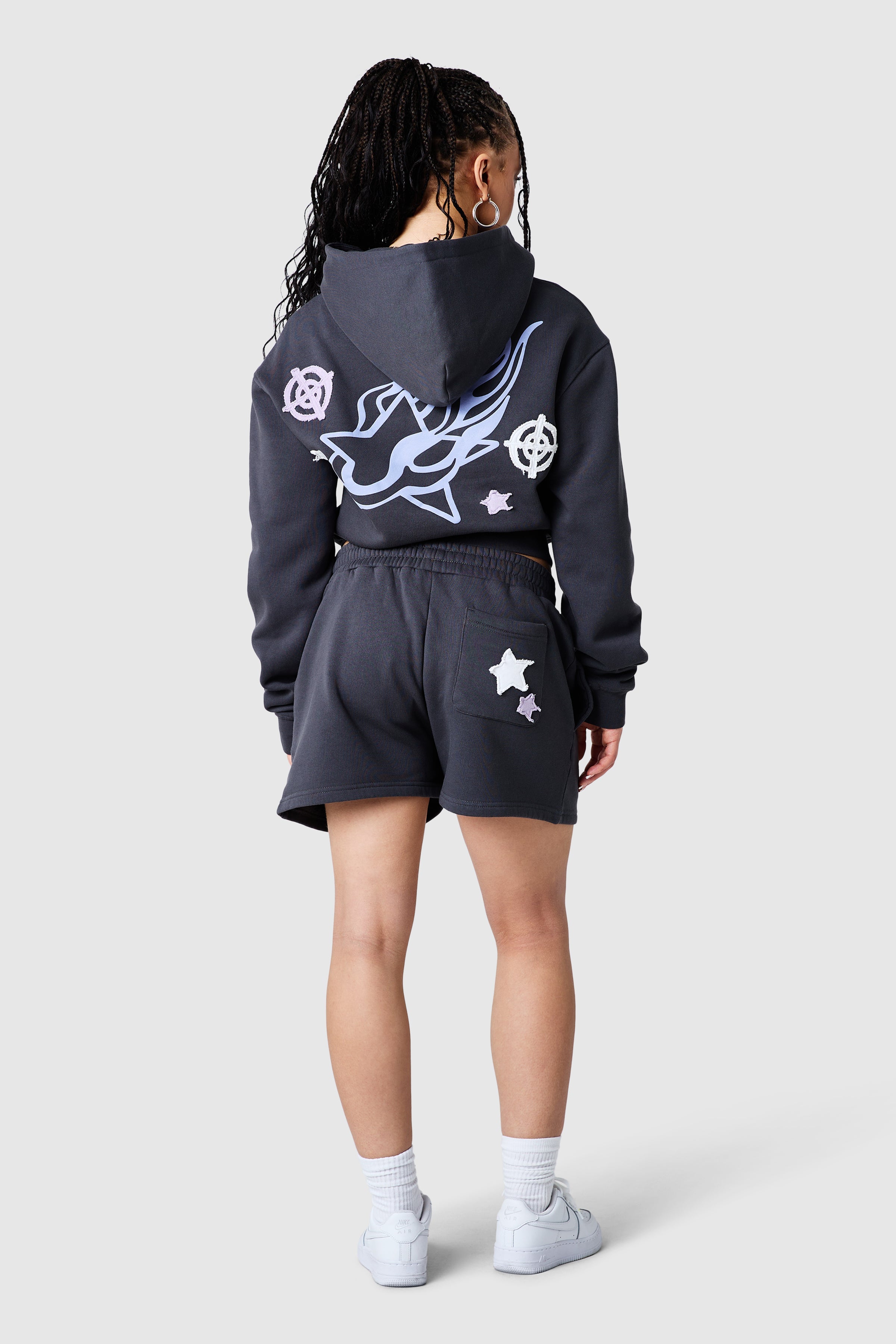 Womens Shoot For The Stars Shorts 2.0 - Volcano Grey