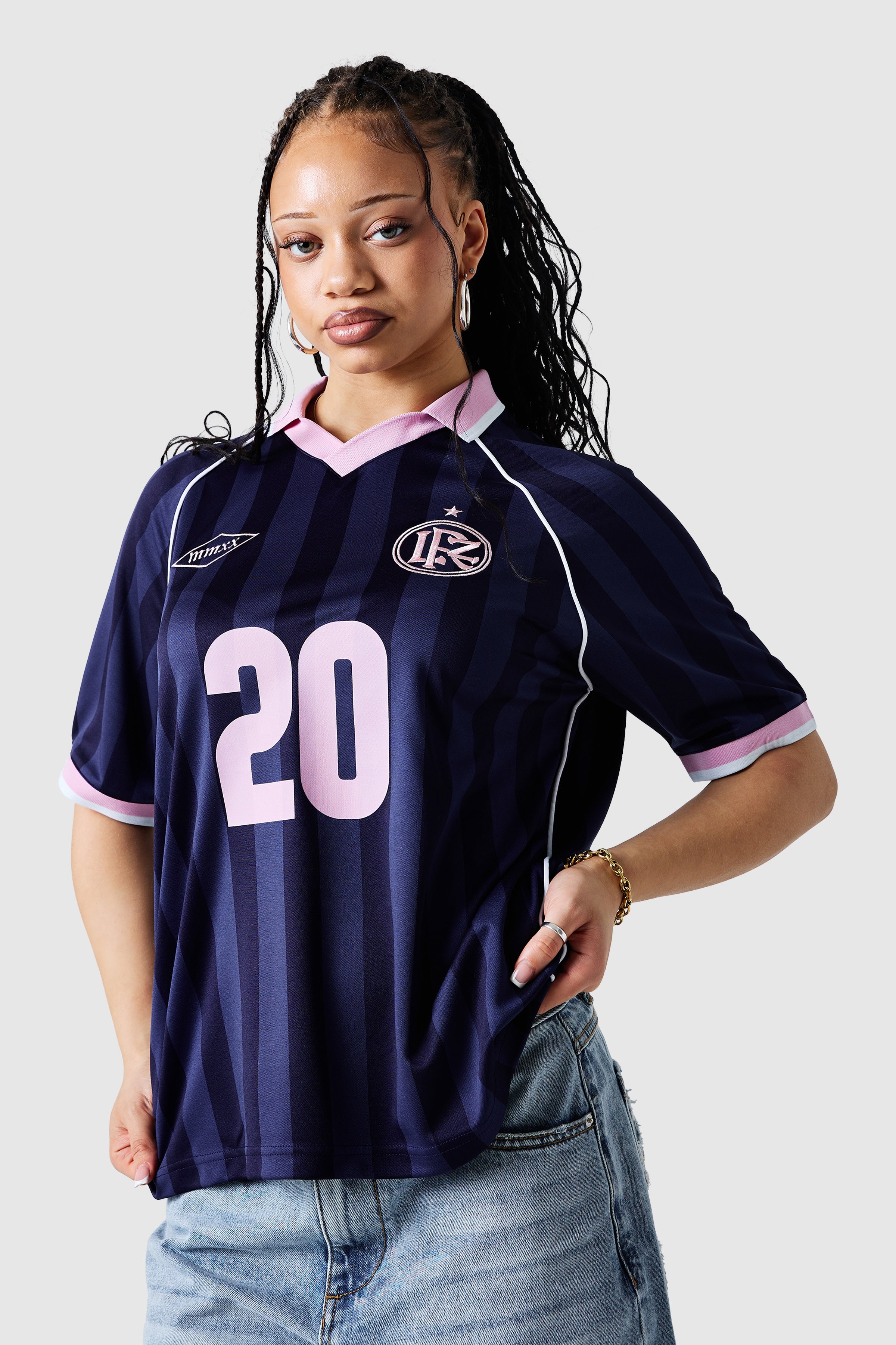 Womens No.20 Football Shirt - Indigo Ocean