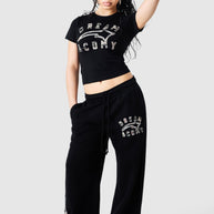 Womens Camo College Tee - Black