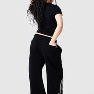 Womens Camo College Jogger - Black