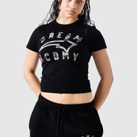 Womens Camo College Tee - Black