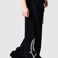Womens Camo College Jogger - Black