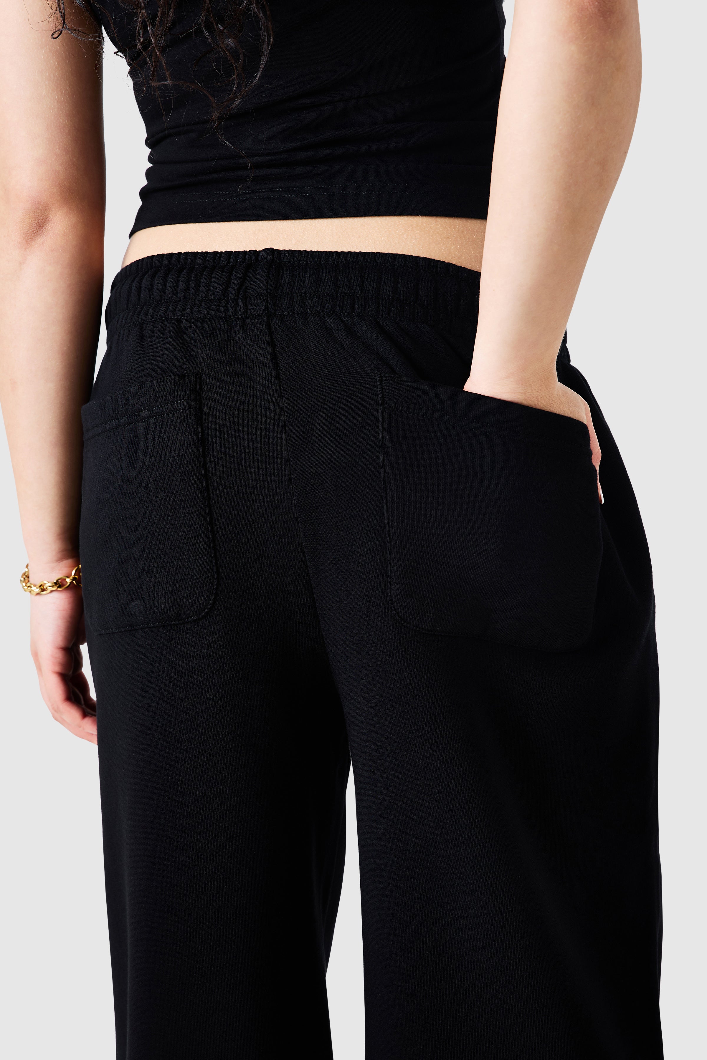 Womens Camo College Jogger - Black
