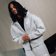Origin  Boxy Scuba Hood Tracksuit - Off White / Grey