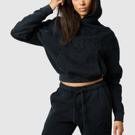 Womens Lrzo Wrld Applique Hood - Black