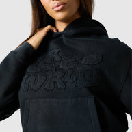 Womens Lrzo Wrld Applique Hood - Black