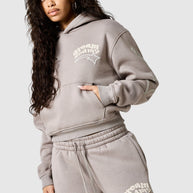 Womens Dream Acdmy Crop Hood - Soft Taupe
