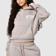 Womens Dream Acdmy Crop Hood - Soft Taupe