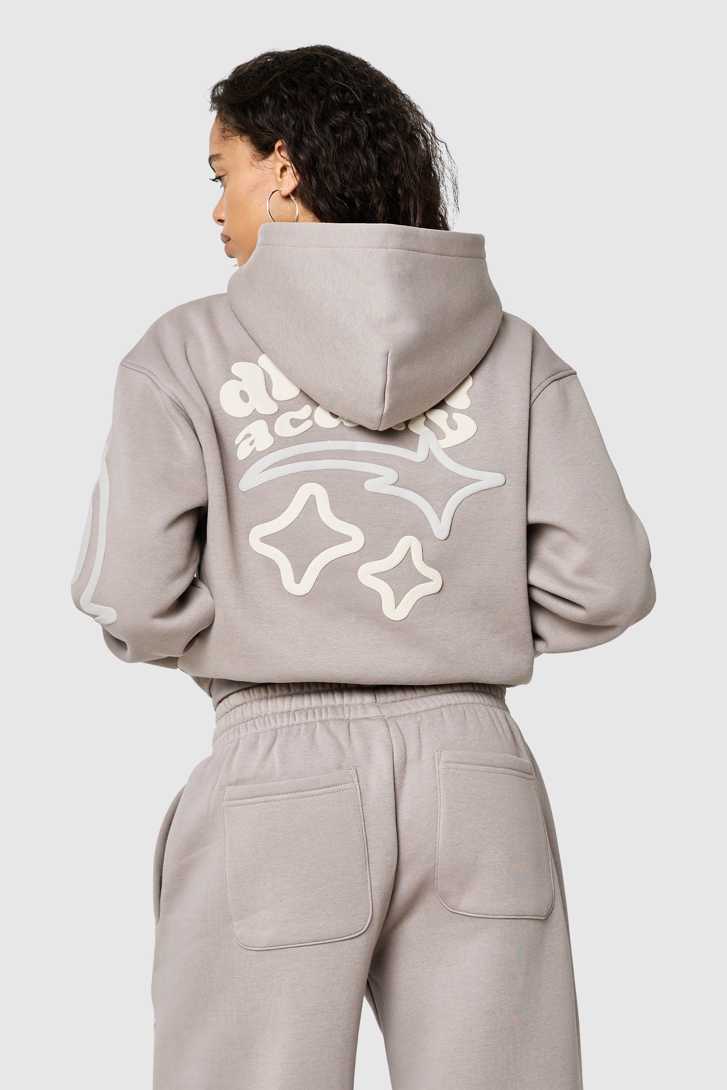 Womens Dream Acdmy Crop Hood - Soft Taupe