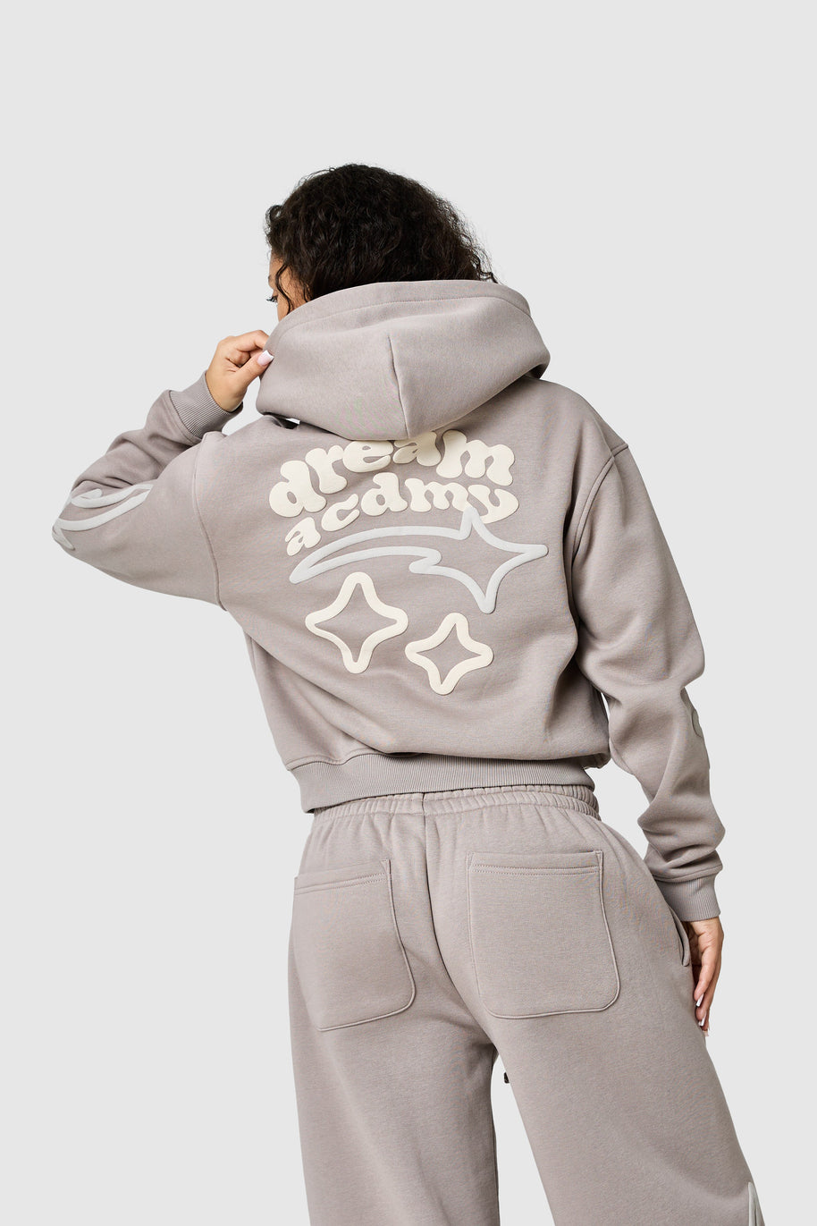Womens Dream Acdmy Crop Hood - Soft Taupe