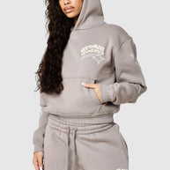 Womens Dream Acdmy Crop Hood - Soft Taupe