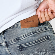 Icon Patch Flare Jean - Vintage Blue