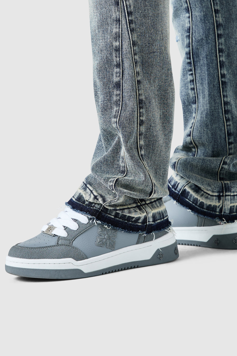 Icon Patch Flare Jean - Vintage Blue