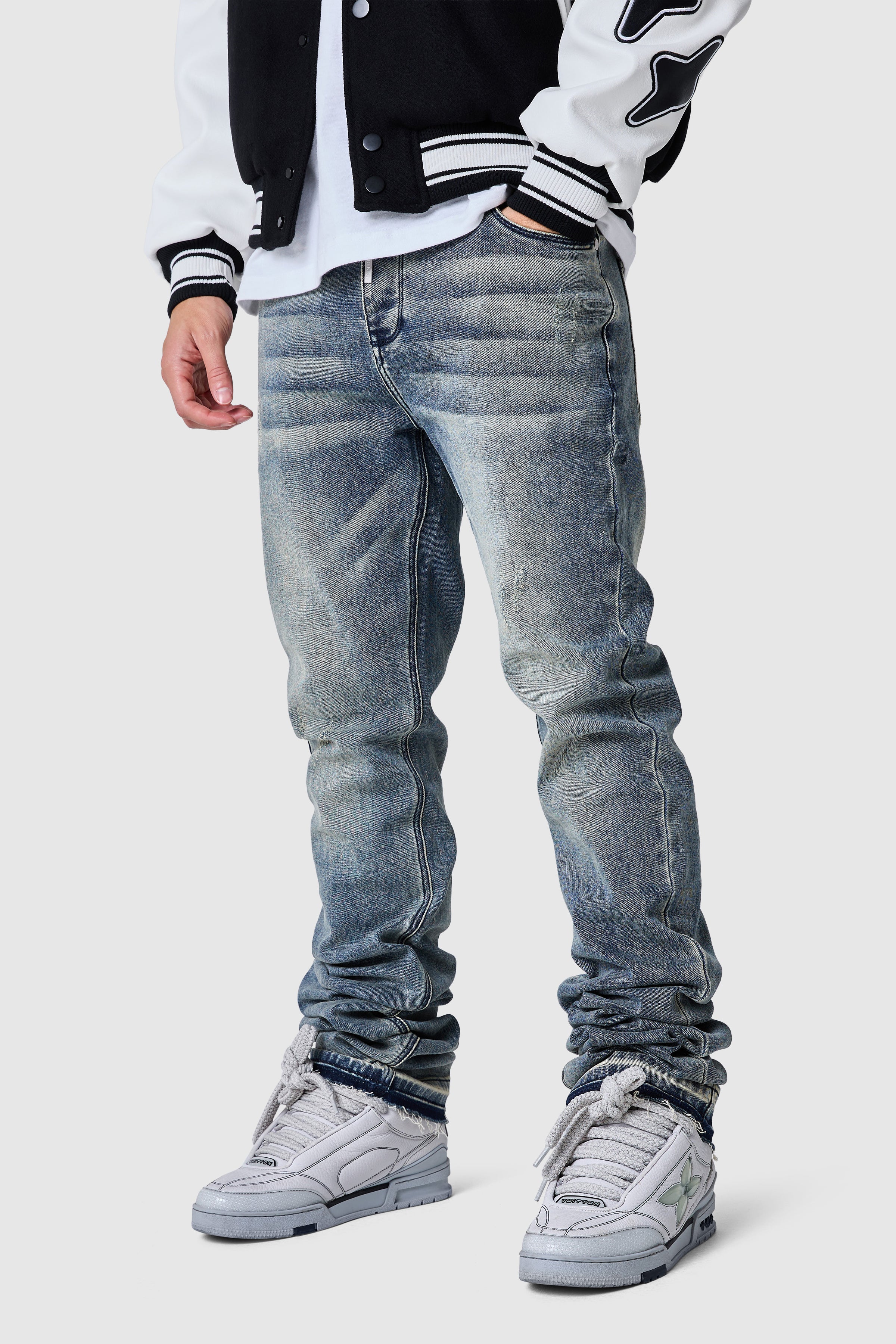 Stacked Jean - Vintage Blue