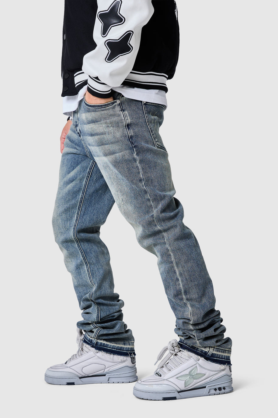 Stacked Jean - Vintage Blue