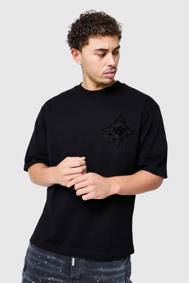 Icon Diamante Tee - Black