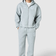 Origin Boxy Scuba Full Zip Hood - Grey Marl
