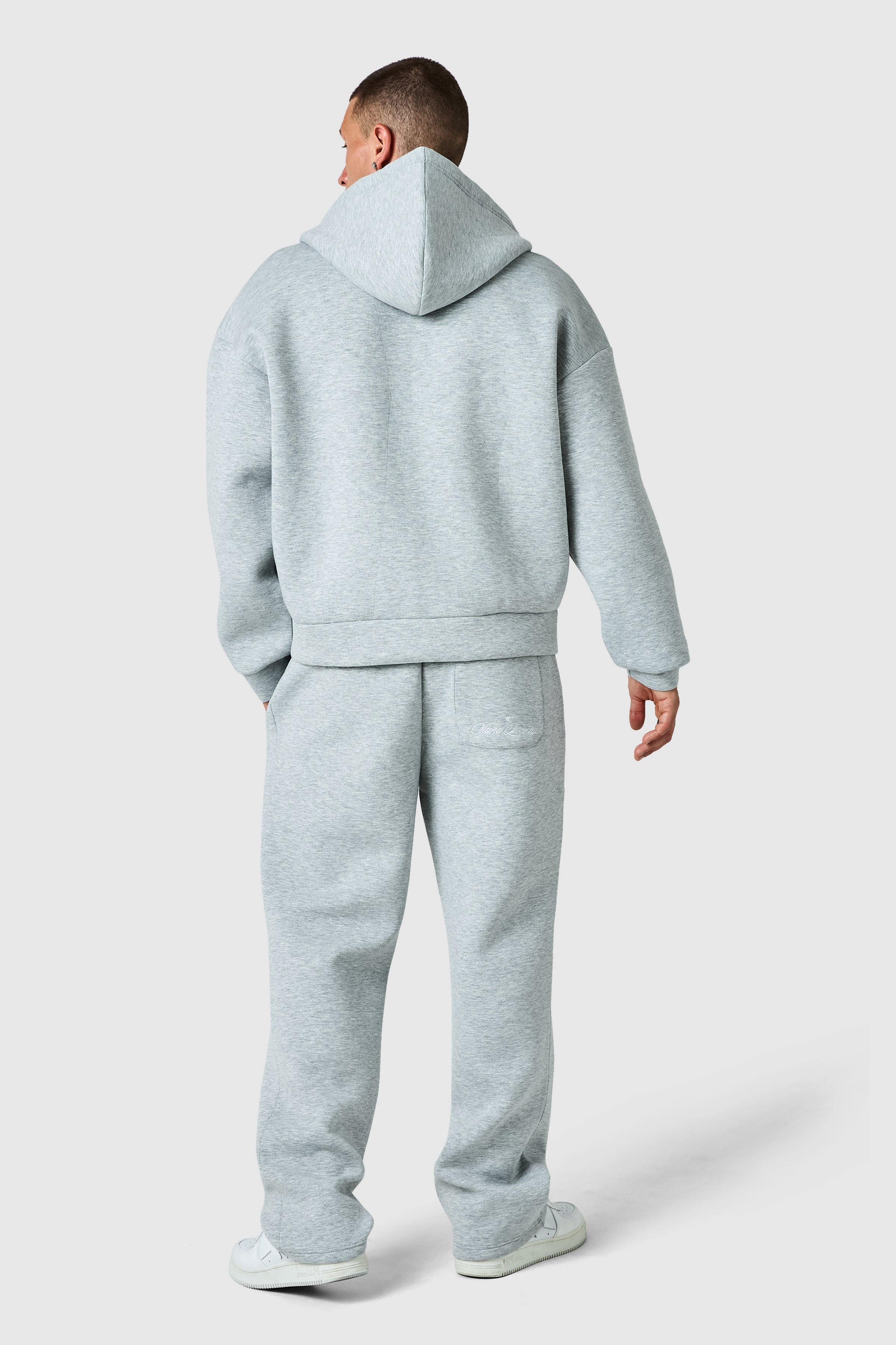 Origin  Boxy Scuba Hood Tracksuit - Off White / Grey