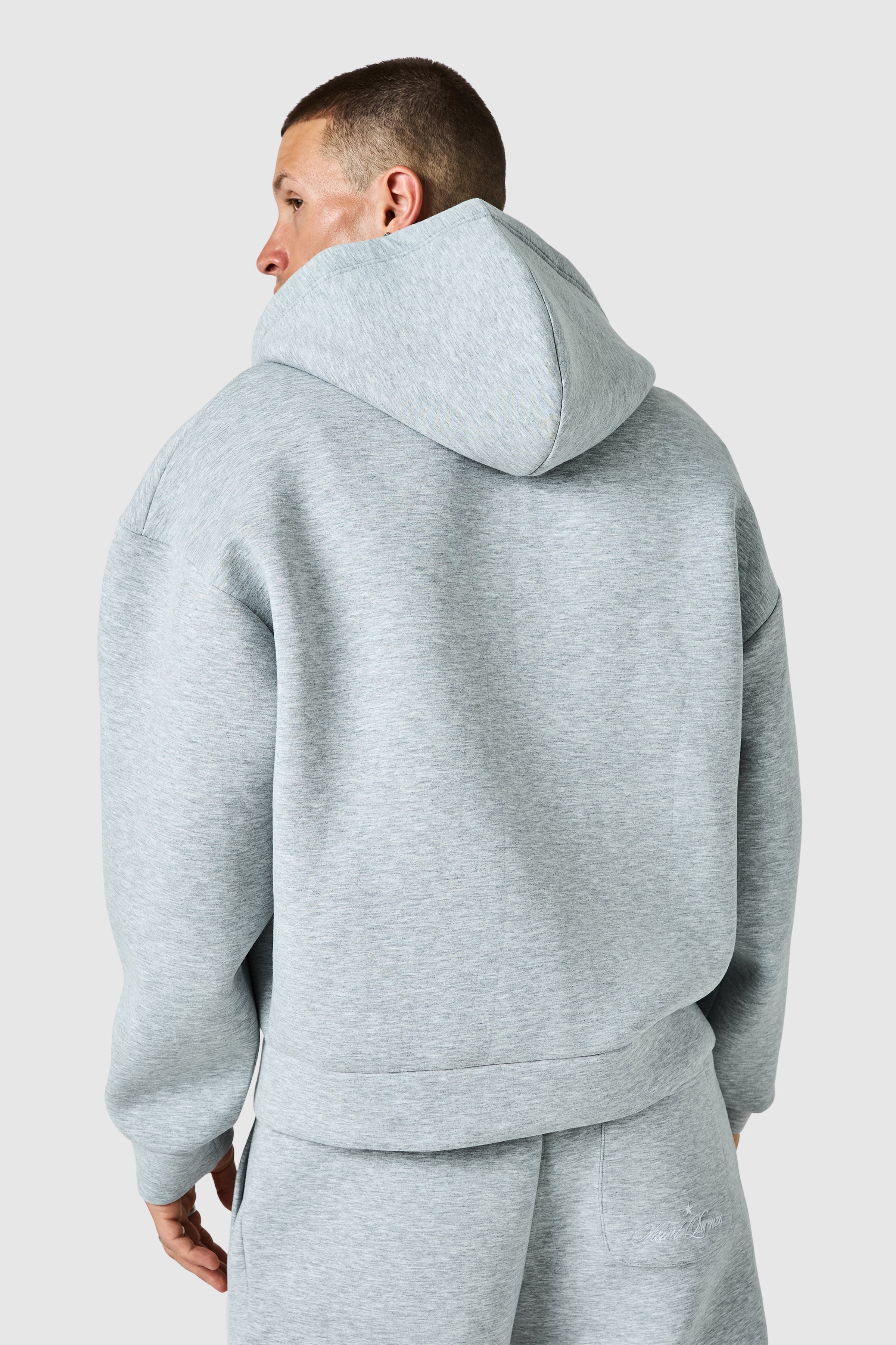 Origin  Boxy Scuba Hood Tracksuit - Off White / Grey
