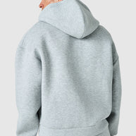 Origin Boxy Scuba Full Zip Hood - Grey Marl