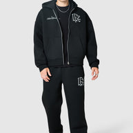 Origin Boxy Scuba Hood Tracksuit - Black