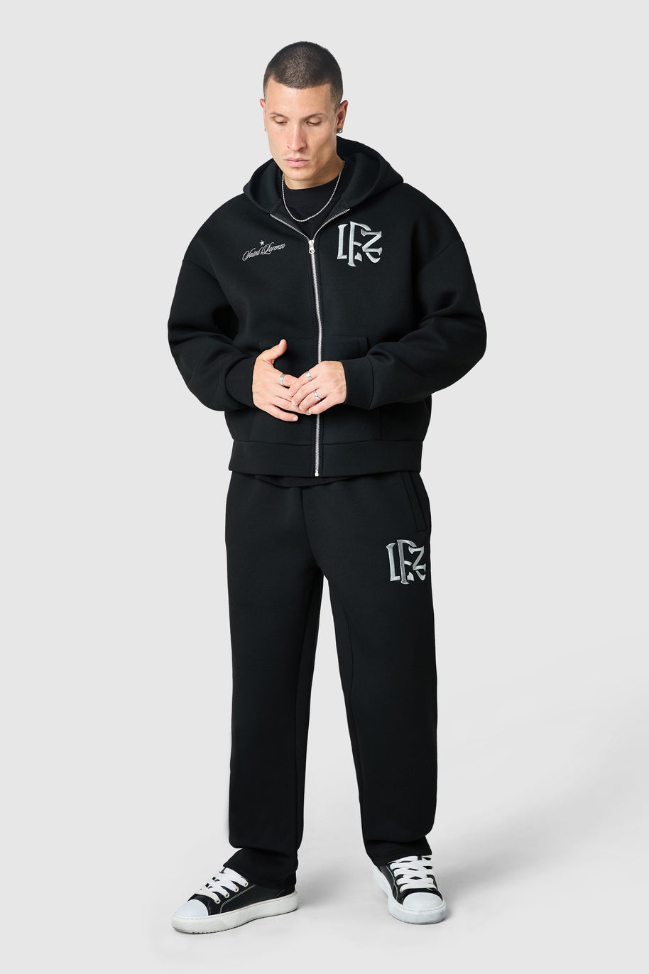 Origin Boxy Scuba Hood Tracksuit - Black