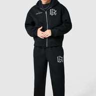 Origin Boxy Scuba Hood Tracksuit - Black