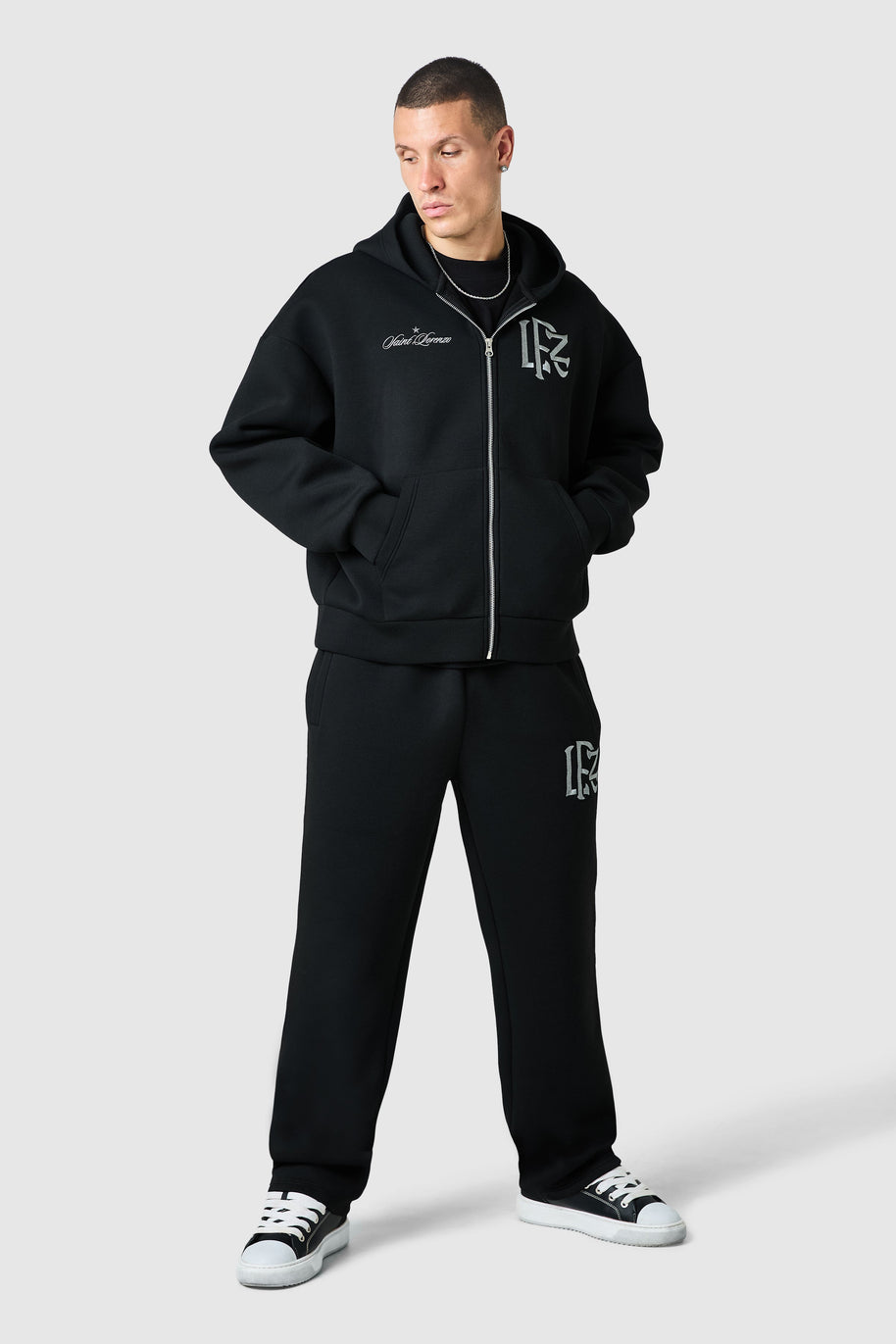 Origin Boxy Scuba Hood Tracksuit - Black