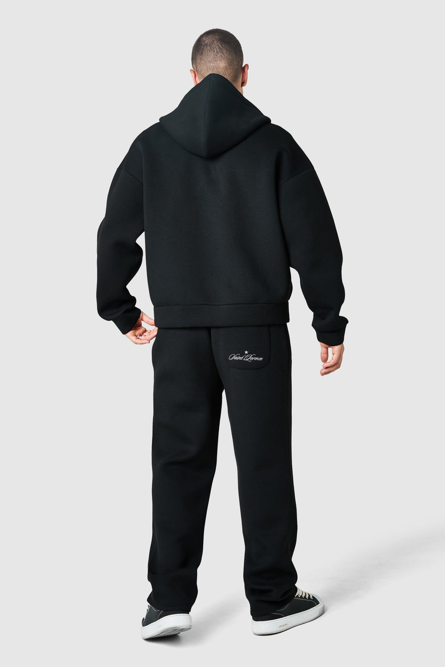 Origin Boxy Scuba Hood Tracksuit - Black