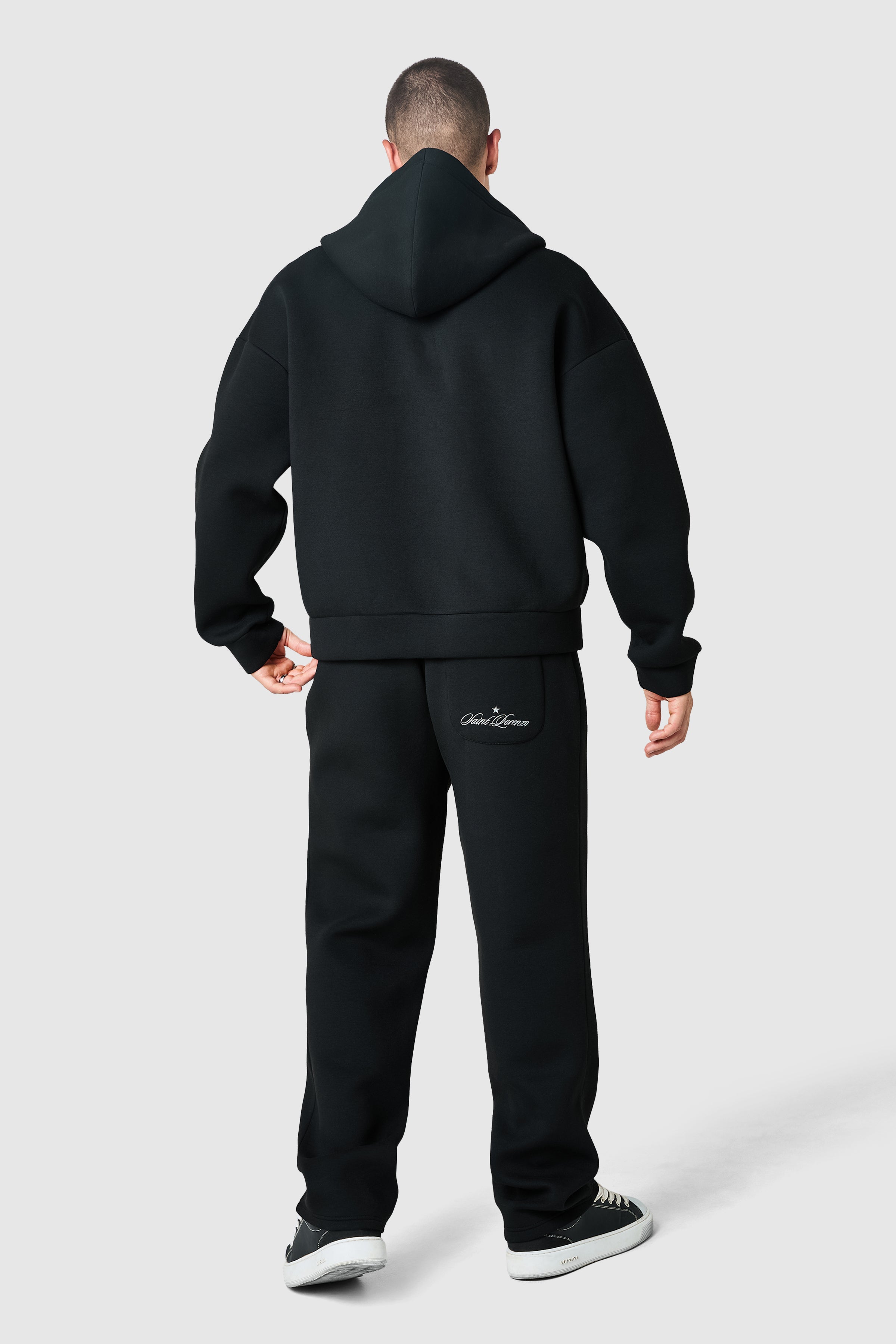 Origin Boxy Scuba Hood Tracksuit - Black