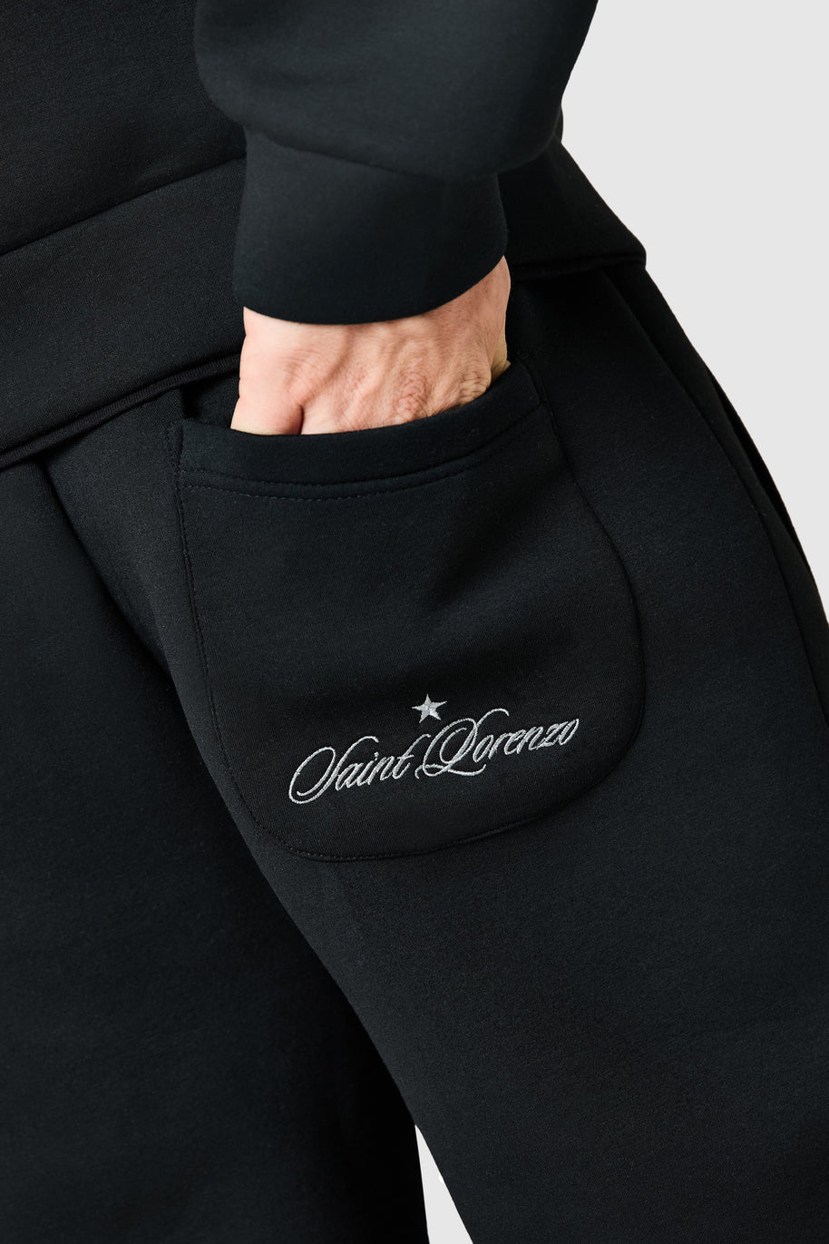 Origin Boxy Scuba Hood Tracksuit - Black