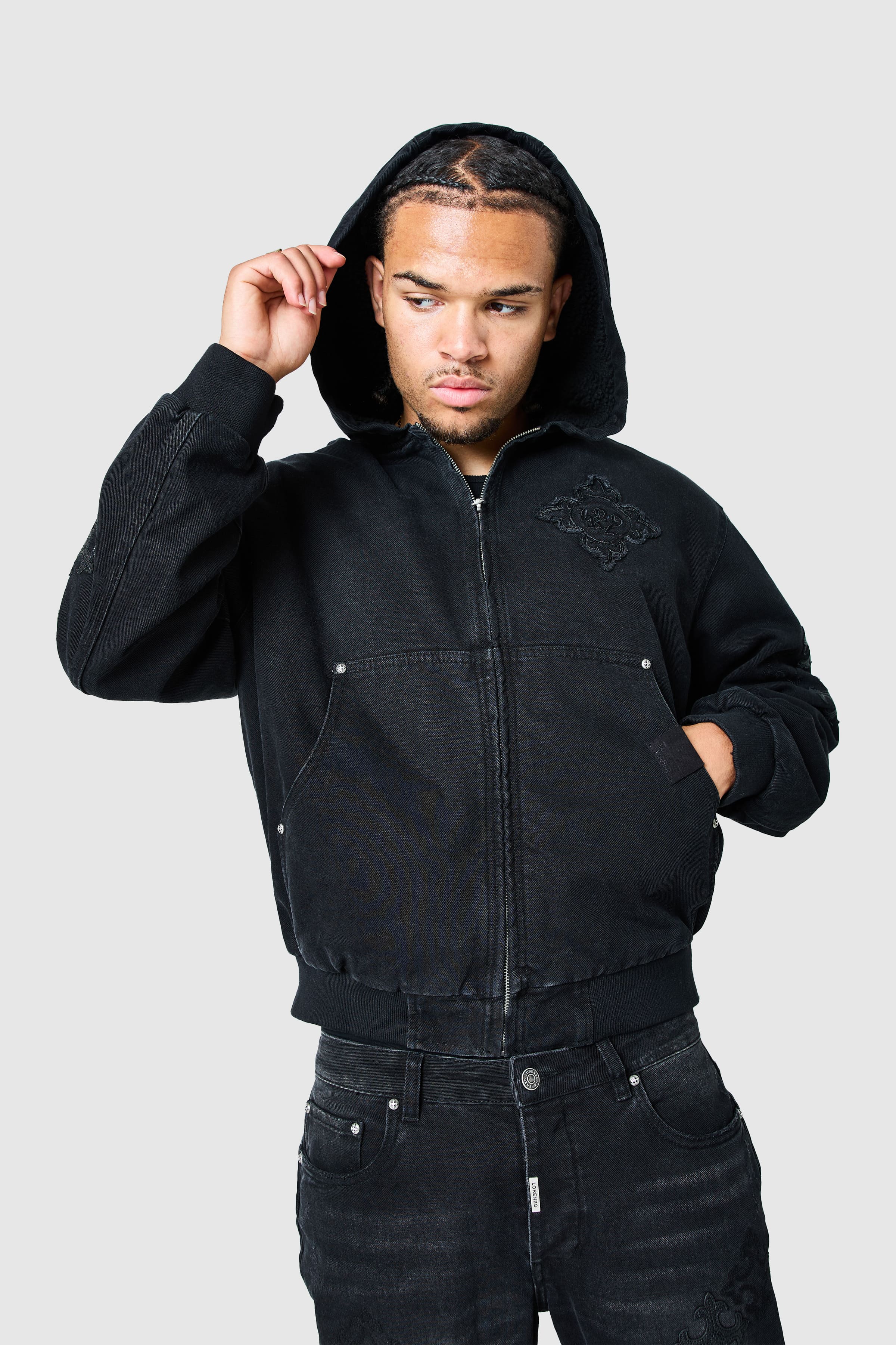 Icon Patch Jacket - Black