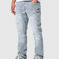Icon Patch Flare Jean - Light Grey