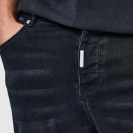 Stacked Jean - Black Stone Wash
