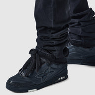 Stacked Jean - Black Stone Wash
