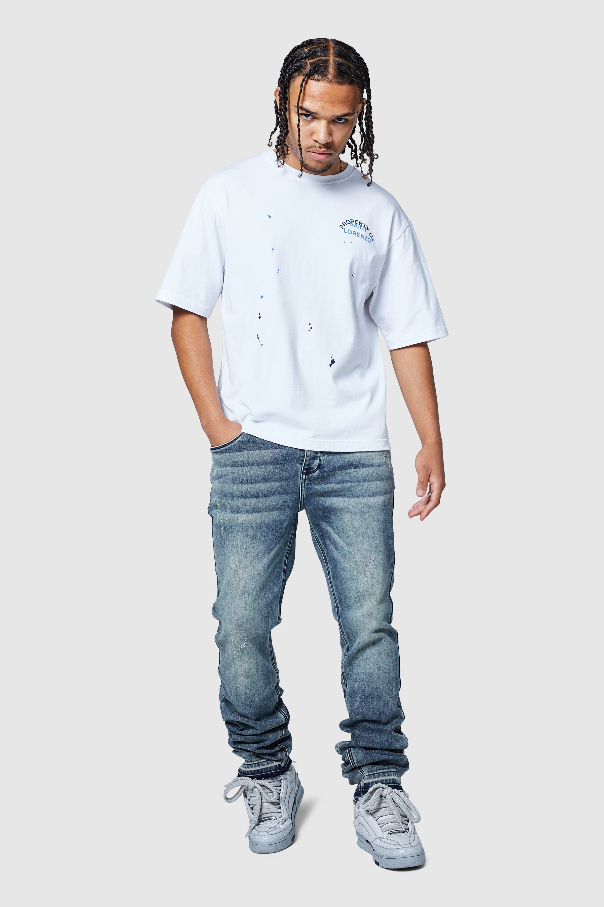 Stacked Jean - Vintage Blue