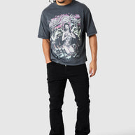 Deity Tee - Black Acid Wash