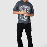 Deity Tee - Black Acid Wash