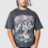 Deity Tee - Black Acid Wash