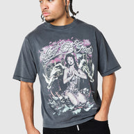 Deity Tee - Black Acid Wash