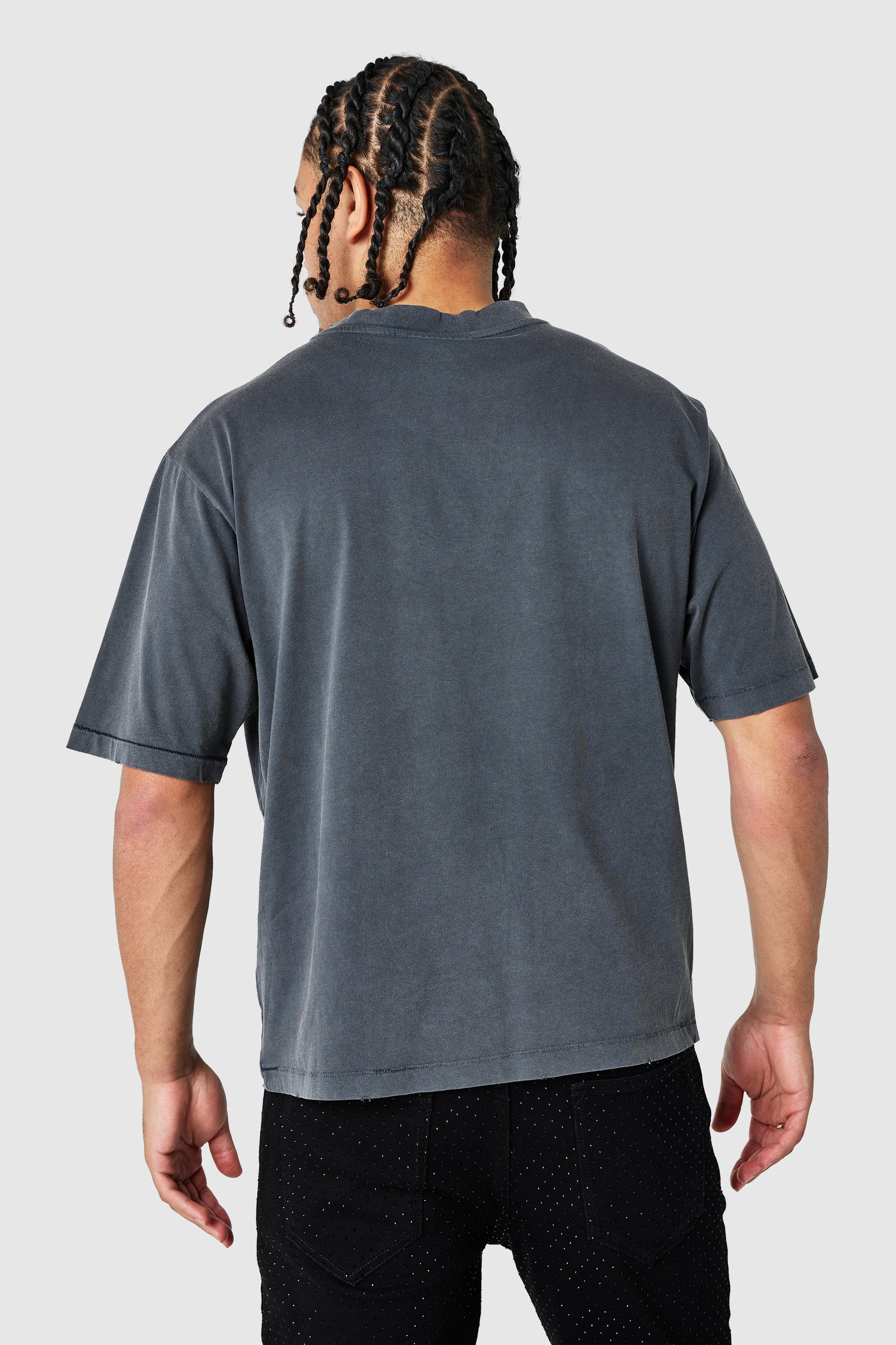 Deity Tee - Black Acid Wash