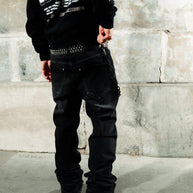 Stacked Jean - Black Stone Wash